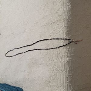 PreOwned Han Silver Cross Blk Chain